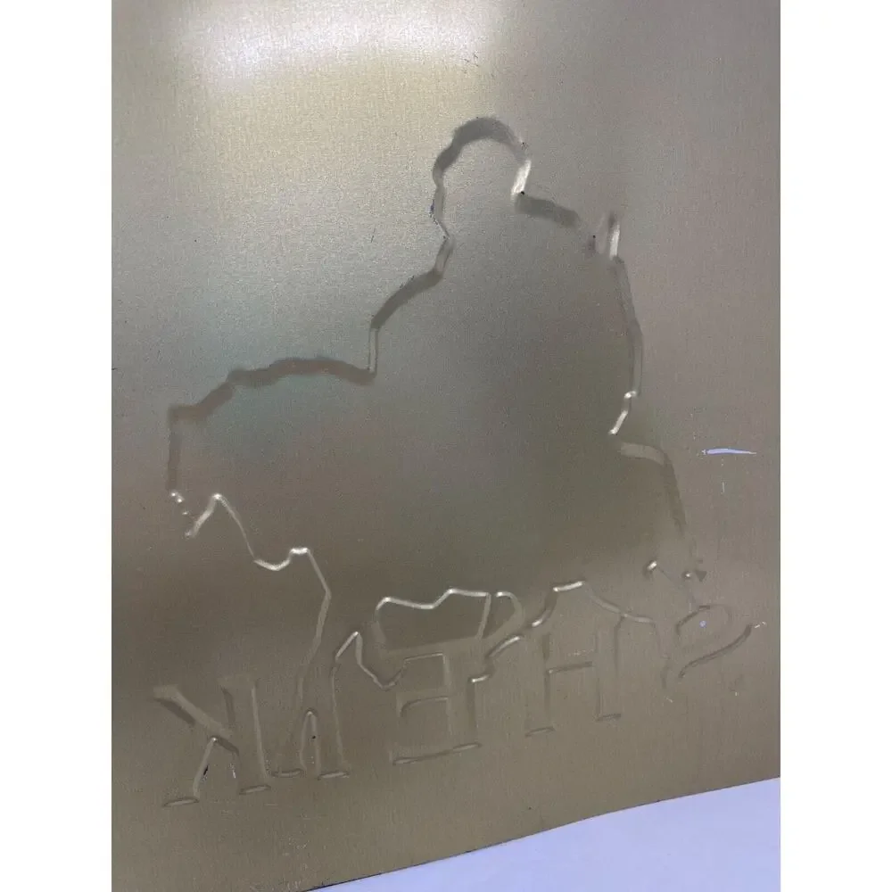 Sheik Advertising Sign Embossed Metal Bathroom‎ Decor